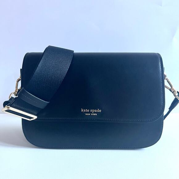 kate spade Handbags - KATE SPADE Elegant Black Leather Crossbody Bag